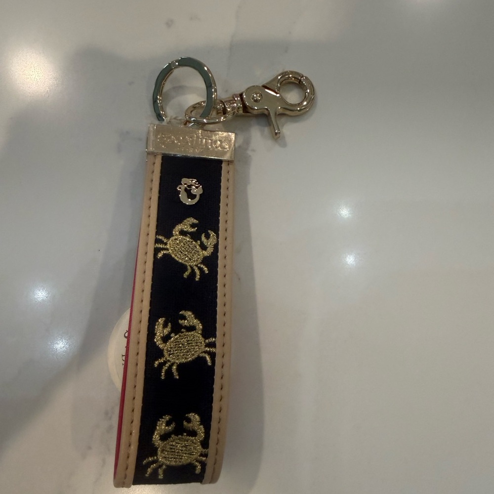 Spartina 449 Gold Crab Keychain